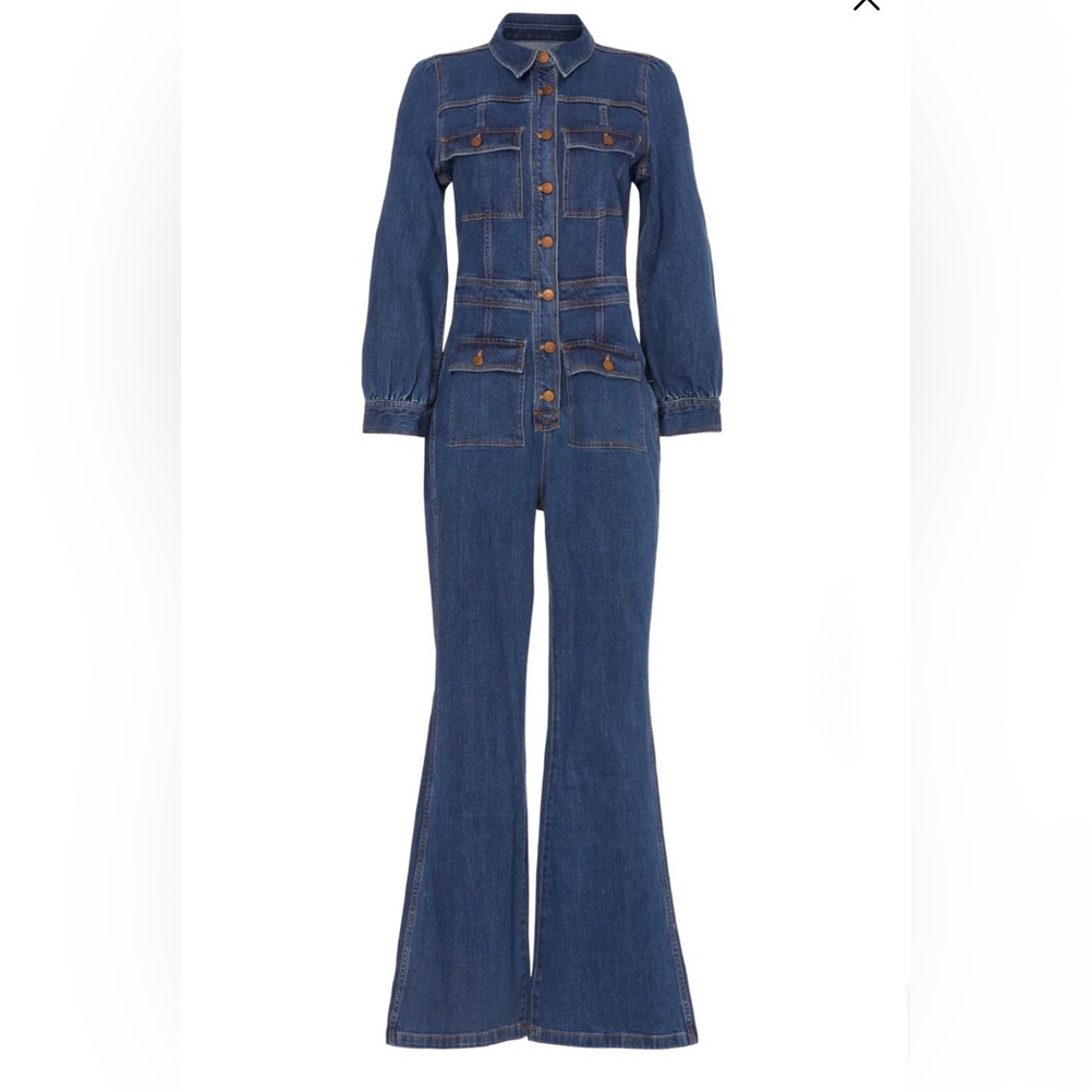 Madewell Denim Flare Jumpsuit